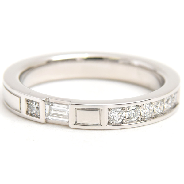 ハリーウィンストン 指輪 レディース トラフィックアクセント ダイヤ リング 9.5号 プラチナ HARRY WINSTON PT950 中古