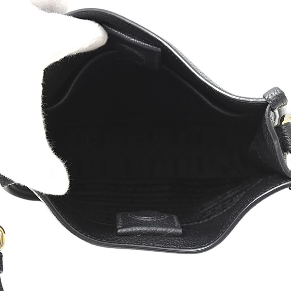 プラダ バッグ レディース メンズ ヴィッテロダイノ ソフトレザー ミニショルダーバッグ カーフ NERO PRADA 1BH191 中古
