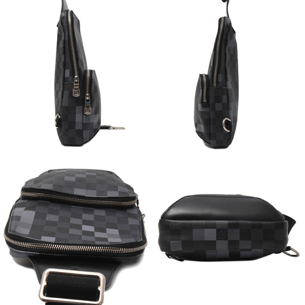 ルイヴィトン バッグ メンズ アヴェニュー スリングバッグ ボディバッグ ダミエグラフィットピクセル Louis Vuitton N40068 中古
