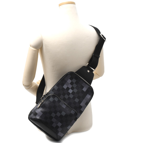 ルイヴィトン バッグ メンズ アヴェニュー スリングバッグ ボディバッグ ダミエグラフィットピクセル Louis Vuitton N40068 中古