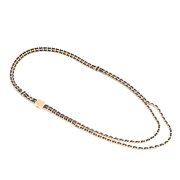 シャネル 時計 レディース プルミエール サウンドウォッチ 電池式 ブラック文字盤 イヤホン ネックレス GP CHANEL H10166 中古