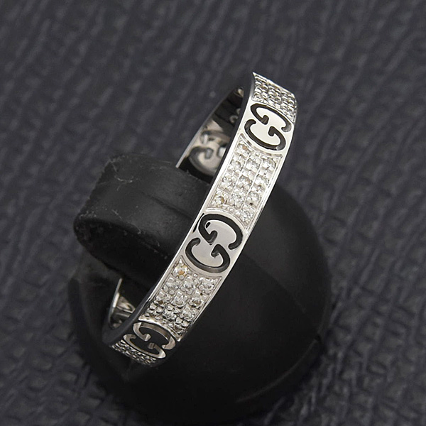 グッチ　指輪 メンズ アイコン スターダスト ダイヤ リング 22号 実寸20.5号 ホワイトゴールド 750WG GUCCI 中古