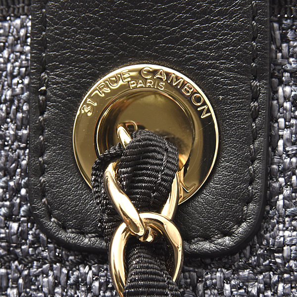 シャネル バッグ レディース ドーヴィル 2WAYチェーントートバッグ ショルダー ラフィア グレー 27番台 CHANEL 中古