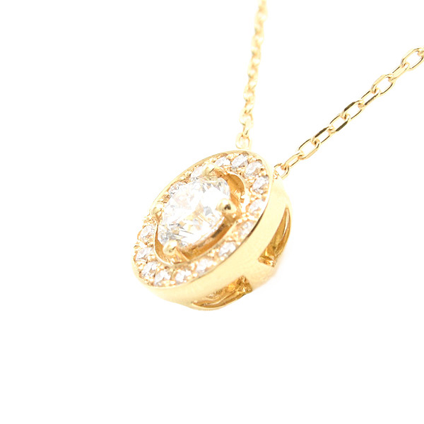 フォーエバーマーク ネックレス レディース センターオブマイユニバース ダイヤモンド ネックレス K18 D0.24ct 0.06ct FOREVER MARK 中古