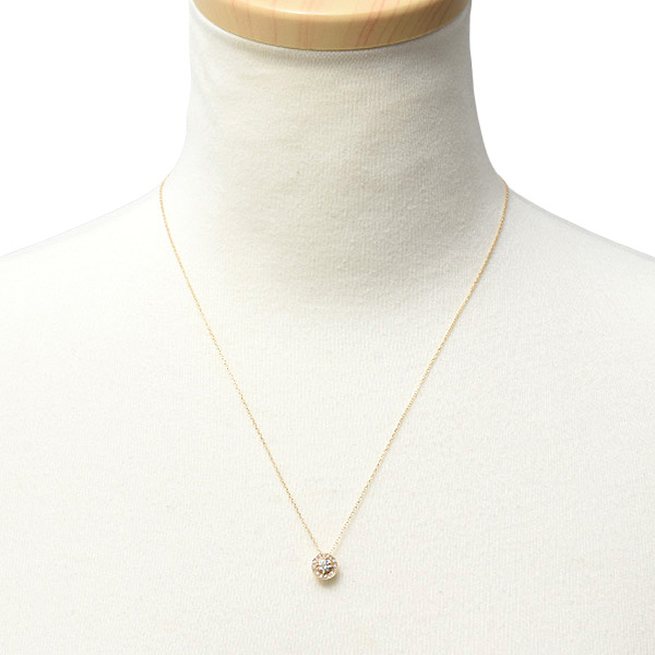 フォーエバーマーク ネックレス レディース センターオブマイユニバース ダイヤモンド ネックレス K18 D0.24ct 0.06ct FOREVER MARK 中古