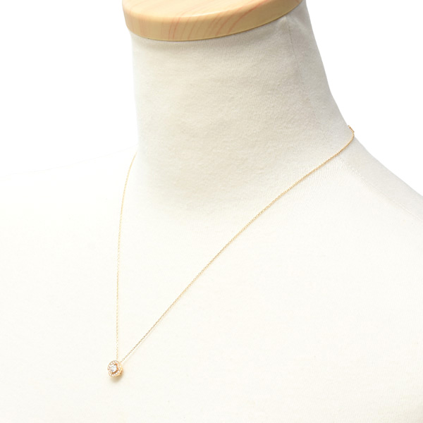 フォーエバーマーク ネックレス レディース センターオブマイユニバース ダイヤモンド ネックレス K18 D0.24ct 0.06ct FOREVER MARK 中古