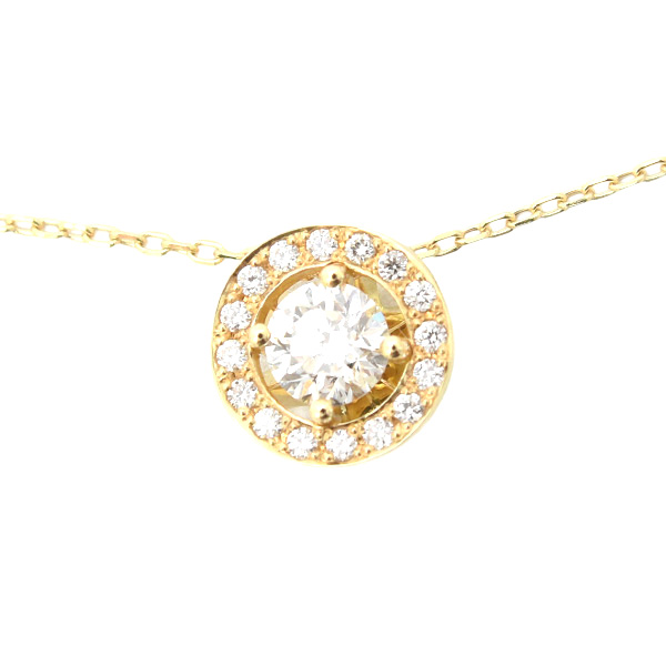 フォーエバーマーク ネックレス レディース センターオブマイユニバース ダイヤモンド ネックレス K18 D0.24ct 0.06ct FOREVER MARK 中古