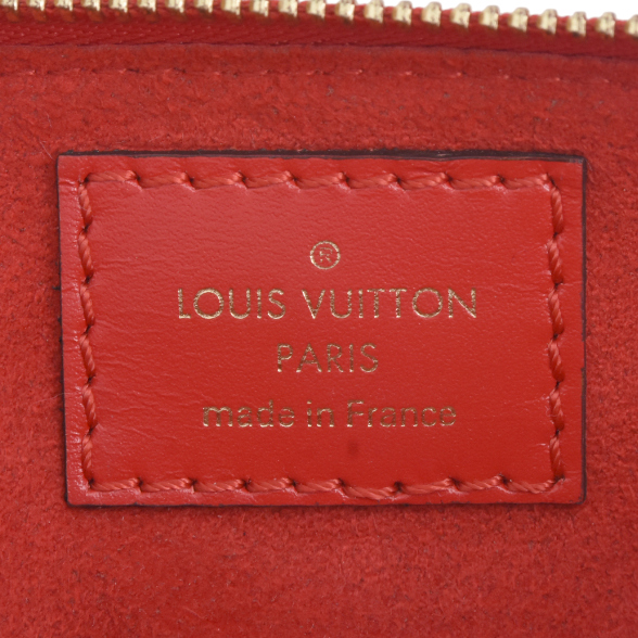 ルイヴィトン ペンケース レディース トゥルースエリザベットモノグラムデニム デニムブルー レッド GI0444 Louis Vuitton 中古