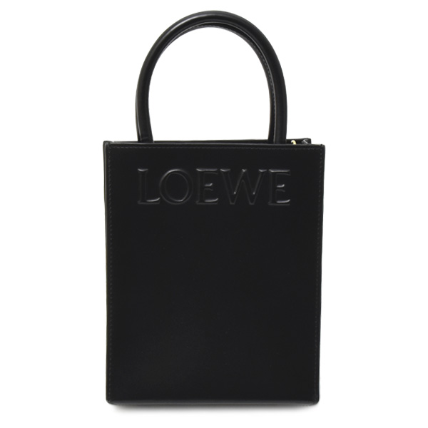 ロエベ バッグ レディース スタンダード A5 トート 2WAY カーフ ブラック LOEWE 中古