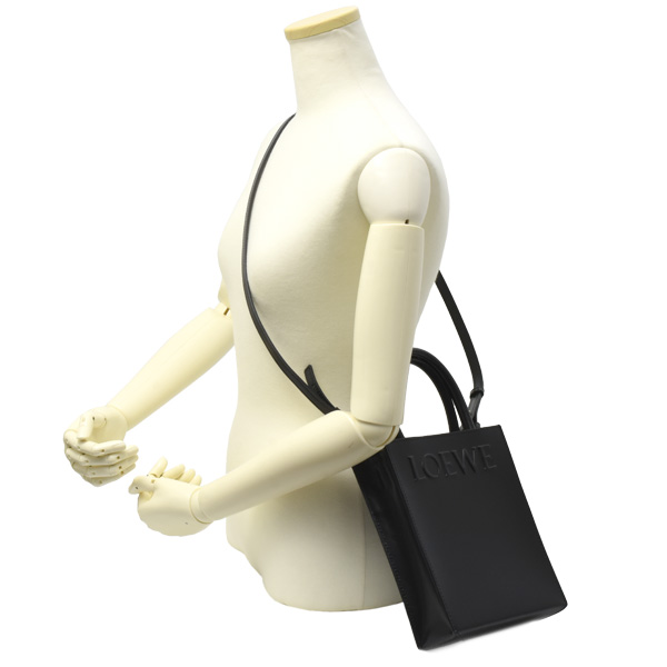 ロエベ バッグ レディース スタンダード A5 トート 2WAY カーフ ブラック LOEWE 中古