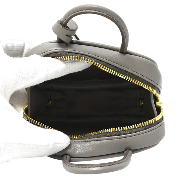 ミュウミュウ ブランド小物 レディース マイクロバッグチャーム レザー グレー MIUMIU 5NR036中古