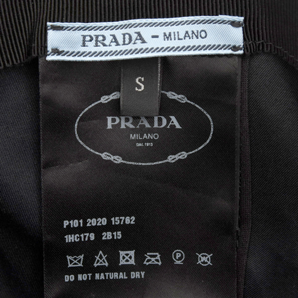 プラダ 帽子 メンズ レディース ベースボール キャップ Sサイズ ナイロン ブラック 1HC179 PRADA 中古
