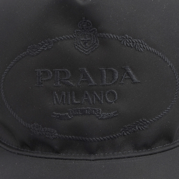 プラダ 帽子 メンズ レディース ベースボール キャップ Sサイズ ナイロン ブラック 1HC179 PRADA 中古
