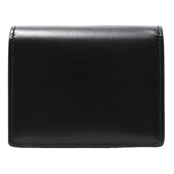 セリーヌ カードケース レディース メンズ トリオンフフラップ付きカードホルダー ブラック カーフ CELINE 10I583DPV.38NO 中古