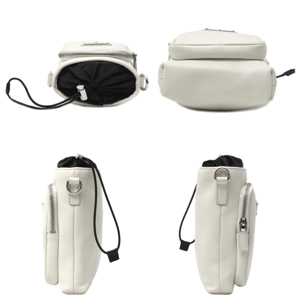 プラダ バッグ レディース フォンケース ショルダーバッグ カーフ オフホワイト系 PRADA 2ZH155 中古