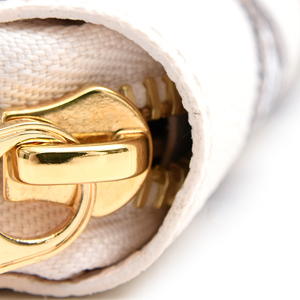 ルイヴィトン 財布 レディース メンズ ワイルド アット ハート ジッピーウォレット クリームベージュ系 M80676 Louis Vuitton 中古