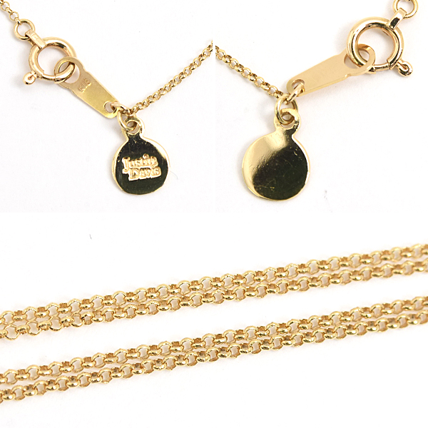 ジャスティンデイビス ネックレス レディース ダイヤ クロス ペンダント D0.43ct 十字架 イエローゴールド K18YG 750YG Justin Davis 中古