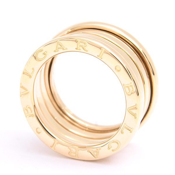 ブルガリ 指輪 レディース メンズ ビー ゼロワン B-ZERO1 リング イエローゴールド 刻印サイズ49 実寸8号 BVLGARI 750YG 中古