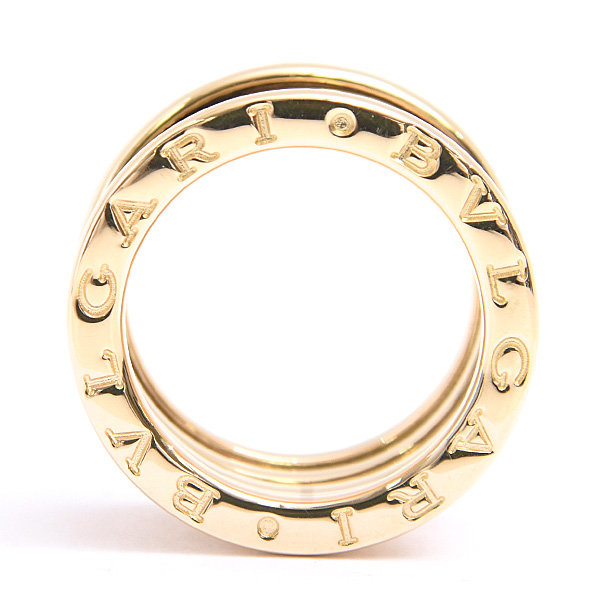 ブルガリ 指輪 レディース メンズ ビー ゼロワン B-ZERO1 リング イエローゴールド 刻印サイズ49 実寸8号 BVLGARI 750YG 中古