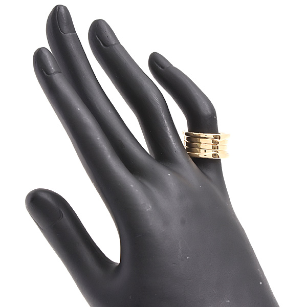 ブルガリ 指輪 レディース メンズ ビー ゼロワン B-ZERO1 リング イエローゴールド 刻印サイズ49 実寸8号 BVLGARI 750YG 中古