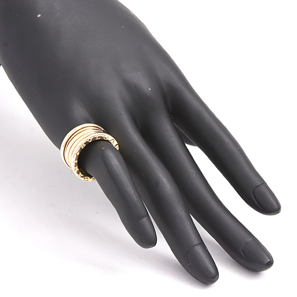 ブルガリ 指輪 レディース メンズ ビー ゼロワン B-ZERO1 リング イエローゴールド 刻印サイズ49 実寸8号 BVLGARI 750YG 中古