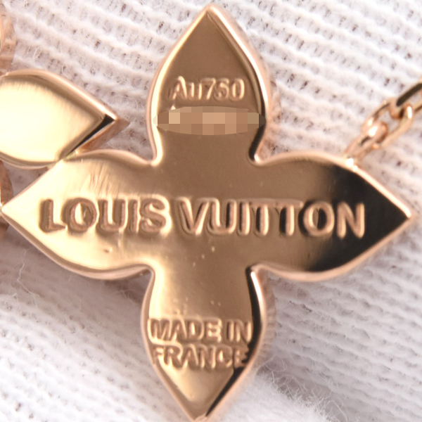 ルイヴィトン ネックレス レディース パンダンティフ スターブロッサム ドゥーブル ネックレス ピンクゴールド Louis Vuitton Q93689 750PG 中古
