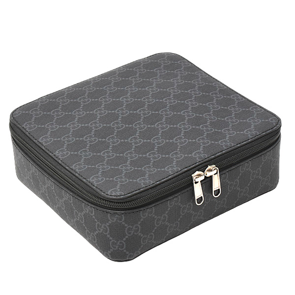 グッチ バッグ メンズ レディース GGスプリーム パッキングキューブ ケース 小物入れ グレー ブラック GUCCI 726661 中古