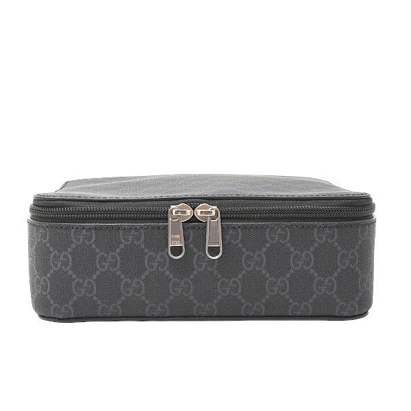 グッチ バッグ メンズ レディース GGスプリーム パッキングキューブ ケース 小物入れ グレー ブラック GUCCI 726661 中古