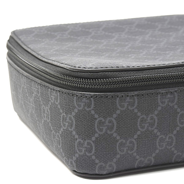 グッチ バッグ メンズ レディース GGスプリーム パッキングキューブ ケース 小物入れ グレー ブラック GUCCI 726661 中古