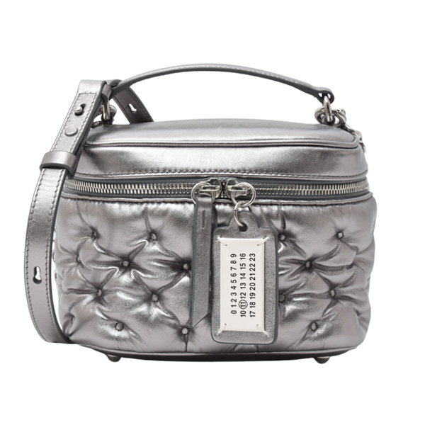 メゾンマルジェラ レディース グラムスラム バニティバッグ シルバー レザー Maison Margiela SB2WD0091P6800 中古