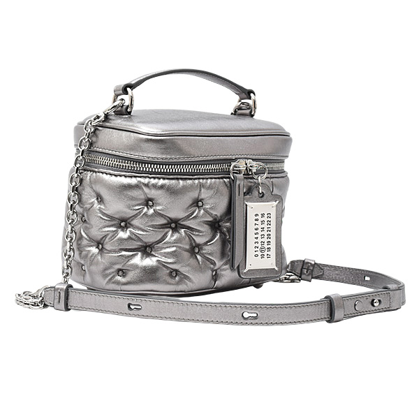 メゾンマルジェラ レディース グラムスラム バニティバッグ シルバー  レザー Maison Margiela SB2WD0091P6800 中古