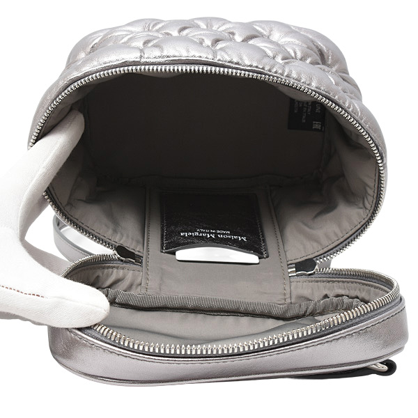 メゾンマルジェラ レディース グラムスラム バニティバッグ シルバー  レザー Maison Margiela SB2WD0091P6800 中古