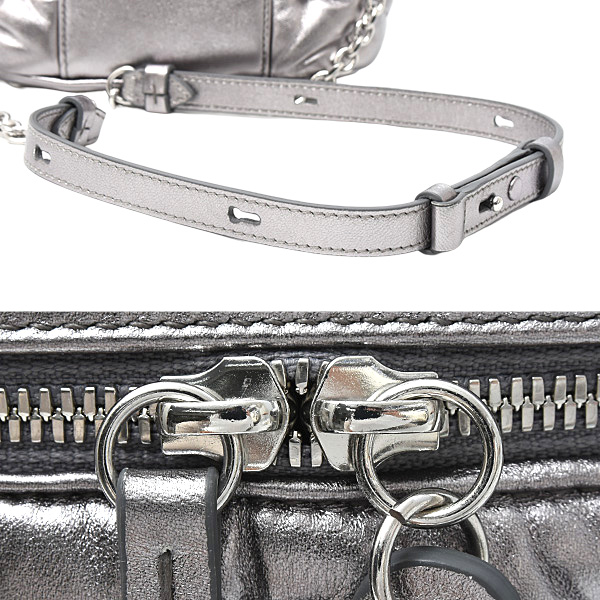 メゾンマルジェラ レディース グラムスラム バニティバッグ シルバー  レザー Maison Margiela SB2WD0091P6800 中古