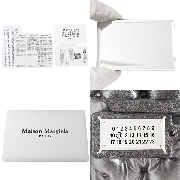 メゾンマルジェラ レディース グラムスラム バニティバッグ シルバー  レザー Maison Margiela SB2WD0091P6800 中古