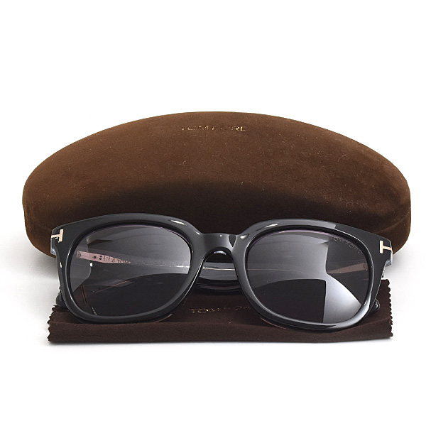 トムフォード サングラス レディース メンズ ウェリントン プラスチック ブラック バイカラー TOM FORD TF211AF 中古