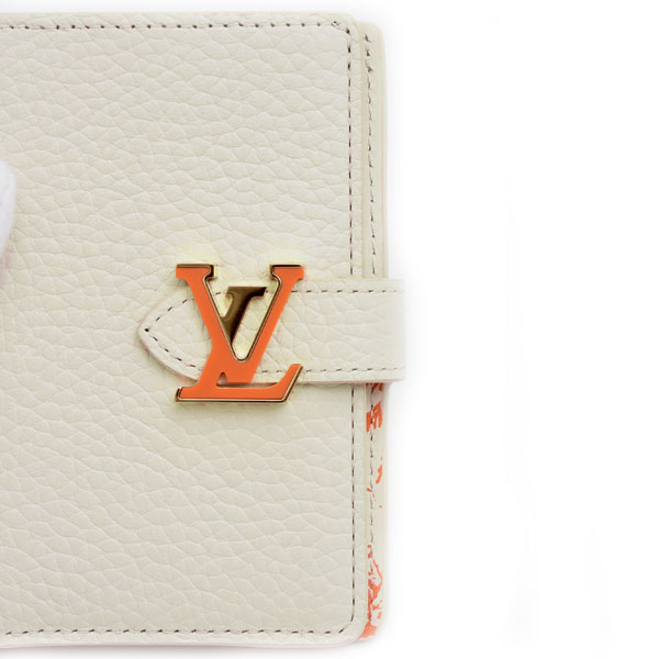 ルイヴィトン 財布 レディース ヴェルティカル ウォレット コンパクト 二つ折り財布 トリヨンレザー ホワイト Louis Vuitton M11169 中古