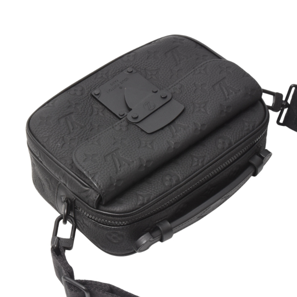 ルイヴィトン バッグ メンズ Sロックメッセンジャー ショルダーバッグ モノグラム トリヨンレザー ノワール ブラック M58489 Louis Vuitton 中古