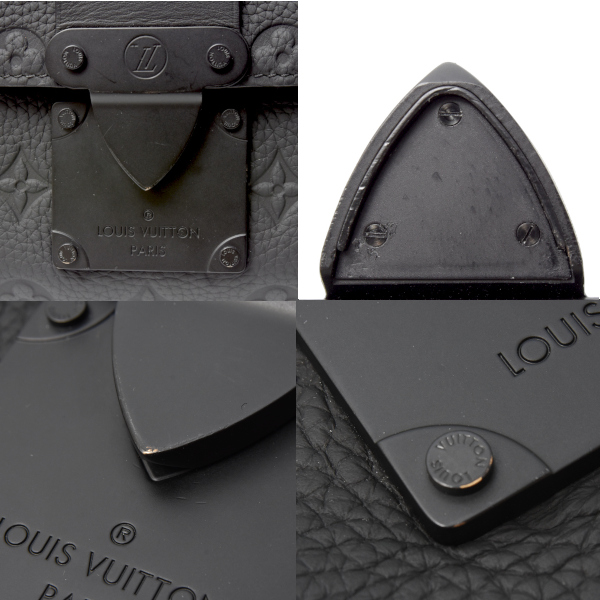 ルイヴィトン バッグ メンズ Sロックメッセンジャー ショルダーバッグ モノグラム トリヨンレザー ノワール ブラック M58489 Louis Vuitton 中古