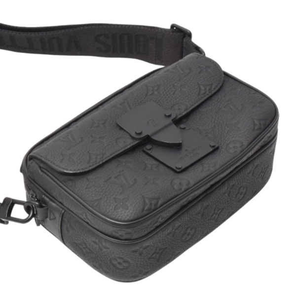 ルイヴィトン バッグ メンズ Sロックメッセンジャー ショルダーバッグ モノグラム トリヨンレザー ノワール ブラック M58489 Louis Vuitton 中古