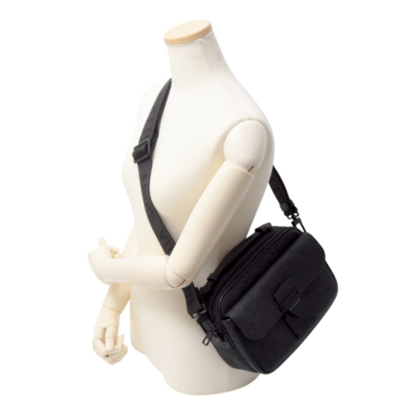 ルイヴィトン バッグ メンズ Sロックメッセンジャー ショルダーバッグ モノグラム トリヨンレザー ノワール ブラック M58489 Louis Vuitton 中古