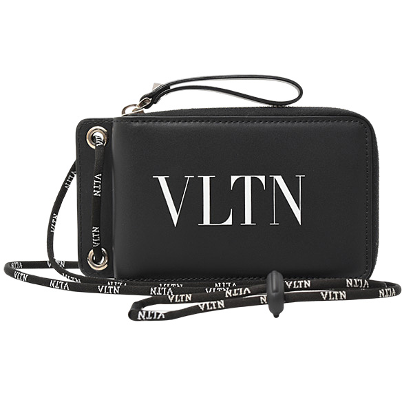 ヴァレンティノ 財布 メンズ ネックウォレット ショルダーウォレット カーフ ブラック VALENTINO Y2P0P90 中古