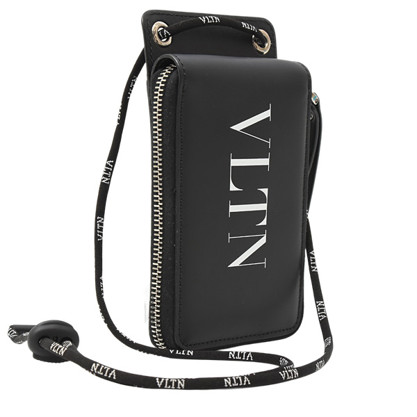 ヴァレンティノ 財布 メンズ ネックウォレット ショルダーウォレット カーフ ブラック VALENTINO Y2P0P90 中古