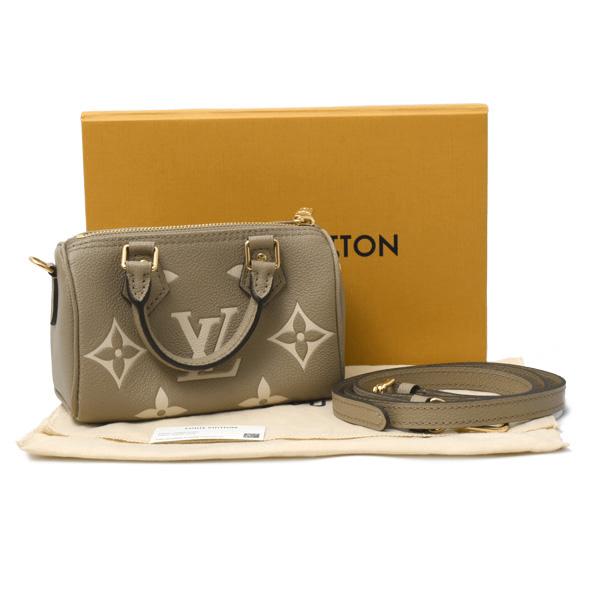 ルイヴィトン バッグ レディース ナノスピーディ ハンドバッグ ショルダーバッグ モノグラム・アンプラント Louis Vuitton M82890 未使用展示品
