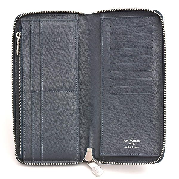 ルイヴィトン 財布 メンズ タイガ ジッピーウォレット ヴェルティカル 縦型 ロングウォレット ネイビー 紺 Louis Vuitton M32837 中古