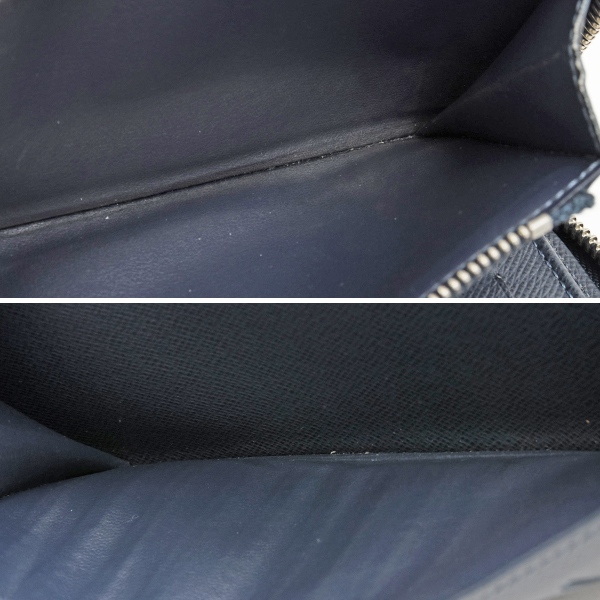 ルイヴィトン 財布 メンズ タイガ ジッピーウォレット ヴェルティカル 縦型 ロングウォレット ネイビー 紺 Louis Vuitton M32837 中古