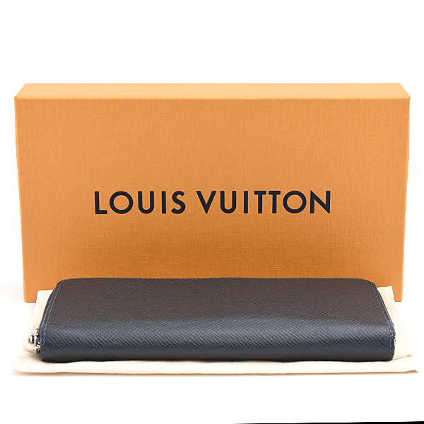 ルイヴィトン 財布 メンズ タイガ ジッピーウォレット ヴェルティカル 縦型 ロングウォレット ネイビー 紺 Louis Vuitton M32837 中古