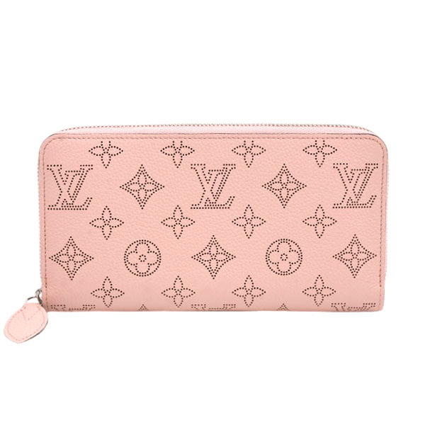 ルイヴィトン 財布 レディース ジッピーウォレット 長財布 マヒナ レザー ジャスミンピンク Louis Vuitton M82755 中古