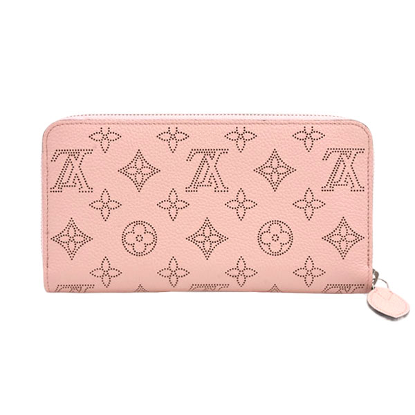 ルイヴィトン 財布 レディース ジッピーウォレット 長財布 マヒナ レザー ジャスミンピンク Louis Vuitton M82755 中古
