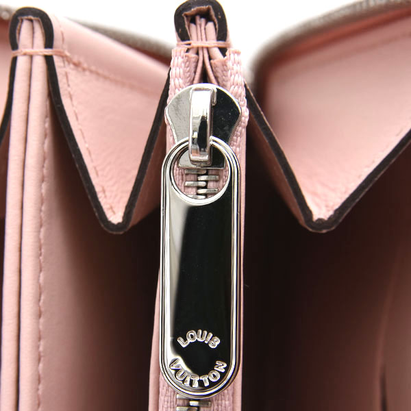 ルイヴィトン 財布 レディース ジッピーウォレット 長財布 マヒナ レザー ジャスミンピンク Louis Vuitton M82755 中古