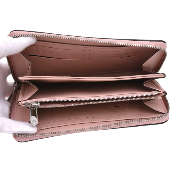 ルイヴィトン 財布 レディース ジッピーウォレット 長財布 マヒナ レザー ジャスミンピンク Louis Vuitton M82755 中古